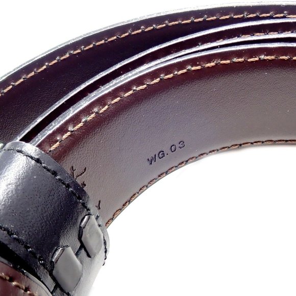 Authentic S. T. Dupont Black Leather Palladium Belt w/ Box + Card 47" - Picture 5 of 7